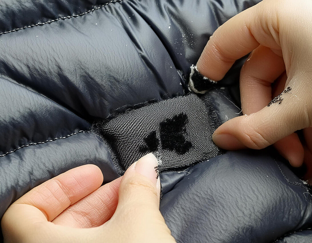 Fix hole in down jacket